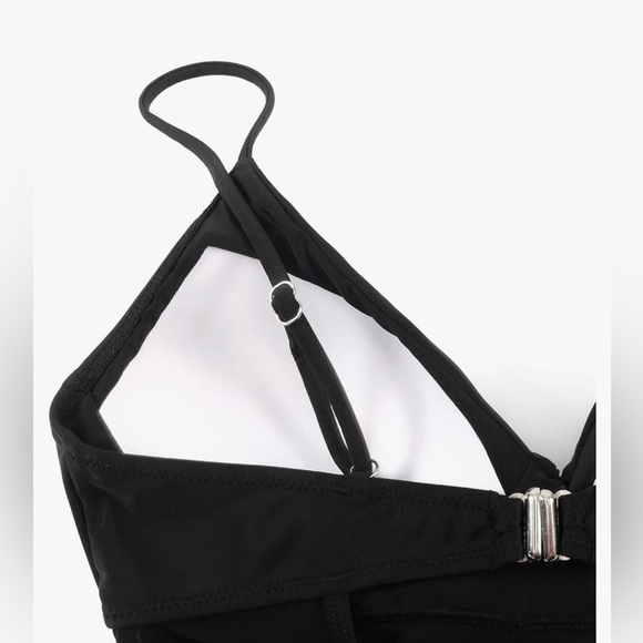 Swimming Suit - one piece, V neck, push-up cups, mesh, slimming- Size XL - Picture 5 of 7